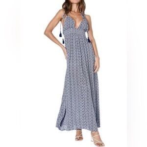 halter trapeze maxi dress Halter Trapeze Maxi Dress Off White / L
